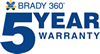 Brady 360  5-Year Warranty