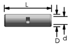 Non-Insulated Butt Connector Dimensions