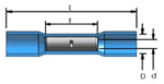 Heat Shrink Insulated Butt Connector Dimensions