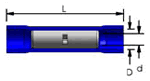 PVC Insulated Butt Connector Dimensions