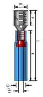 Heat Shrink Insulated Female Disconnect Dimensions