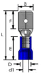 PVC Insulated Male Disconnect Dimensions