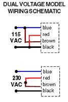 Dual Voltage Model Wiring Schematic