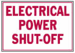 Electrical Power Shut-Off Label