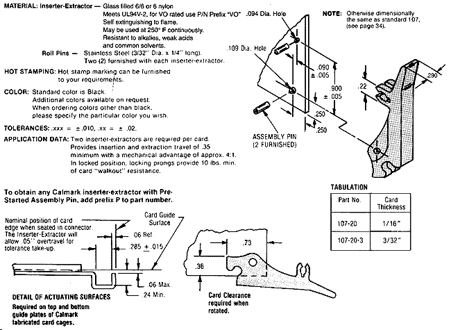 Calmark Series 107-20 Inserter-Extractor (Locking)