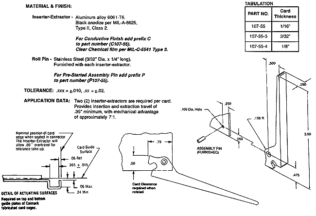 Calmark Series 107-55 Inserter Extractor (Extra Leverage)