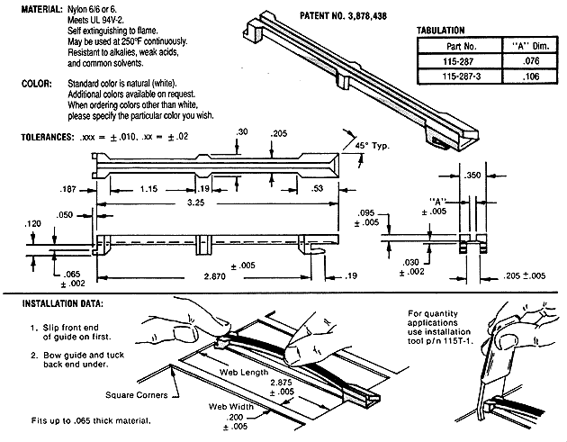 Calmark Series 115-287 Nylon Guide