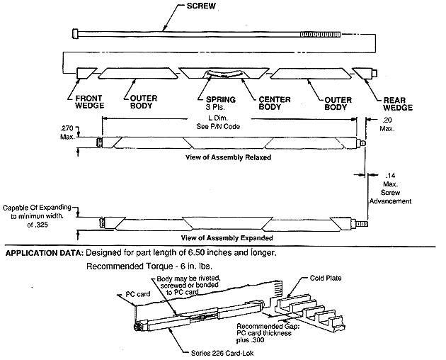 Calmark Series 226 "Card-Lok" Retainer (Cold Plate)