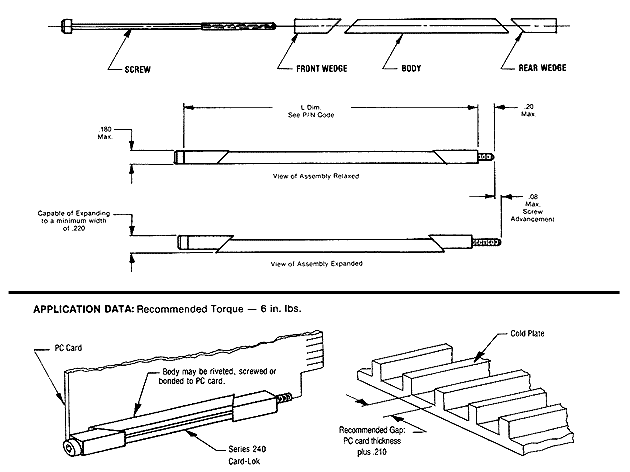 Calmark Series 240 - "Card-Lok" Retainer (Cold Plate) 