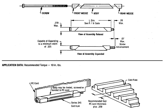 Calmark Series 245 - "Card-Lok" Retainer (Cold Plate) 