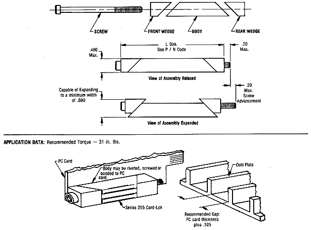 Calmark Series 255 - "Card-Lok" Retainer (Cold Plate)