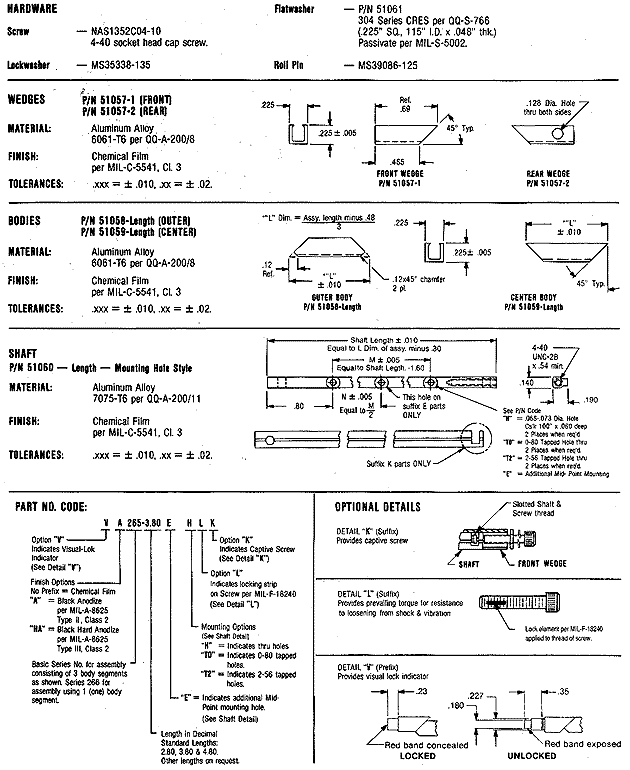 Calmark Series 265 - "Card-Lok" Retainer (Cold Plate)