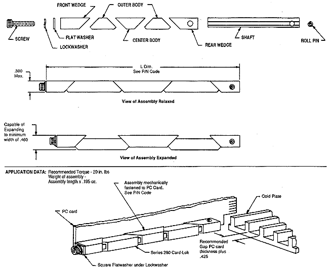 Calmark Series 280 - "Card-Lok" Retainer (Cold Plate)