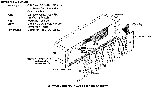 Calmark Series 302 - Blower (Std EIA Rack Mount)