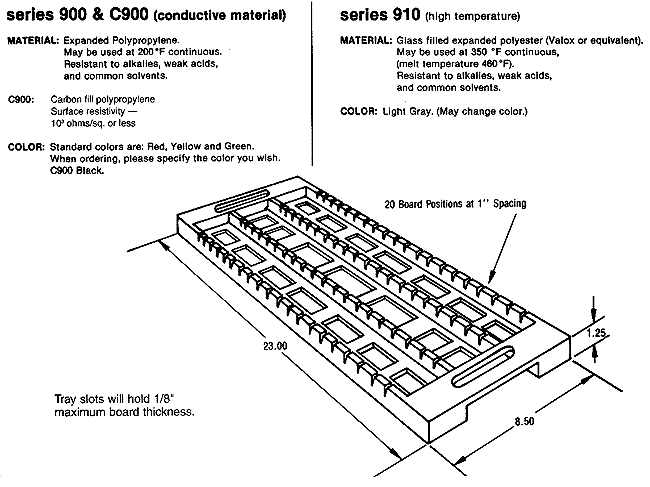 Calmark Series 900 & 910 PCB Handling Tray